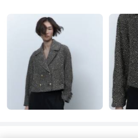 Zara Jackets & Blazers - ZARA CROPPED TEXTURED BLAZER, Small, New with Tags